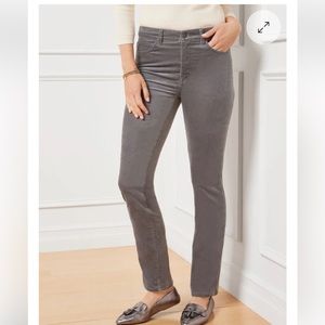 TALBOTS VELVETEEN STRAIGHT LEG PANTS, Grey size 10P